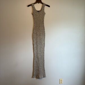 FASHION NOVA Sweater dress, bodycon, size m, black & white w/ gold flecks, NWOT